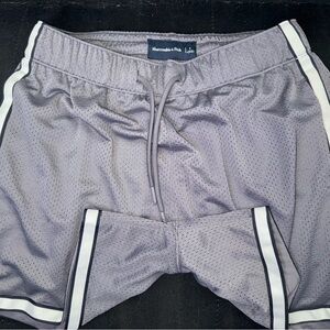 Abercrombie & Fitch Grey Athletic Shorts with Elastic Waistband